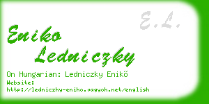 eniko ledniczky business card